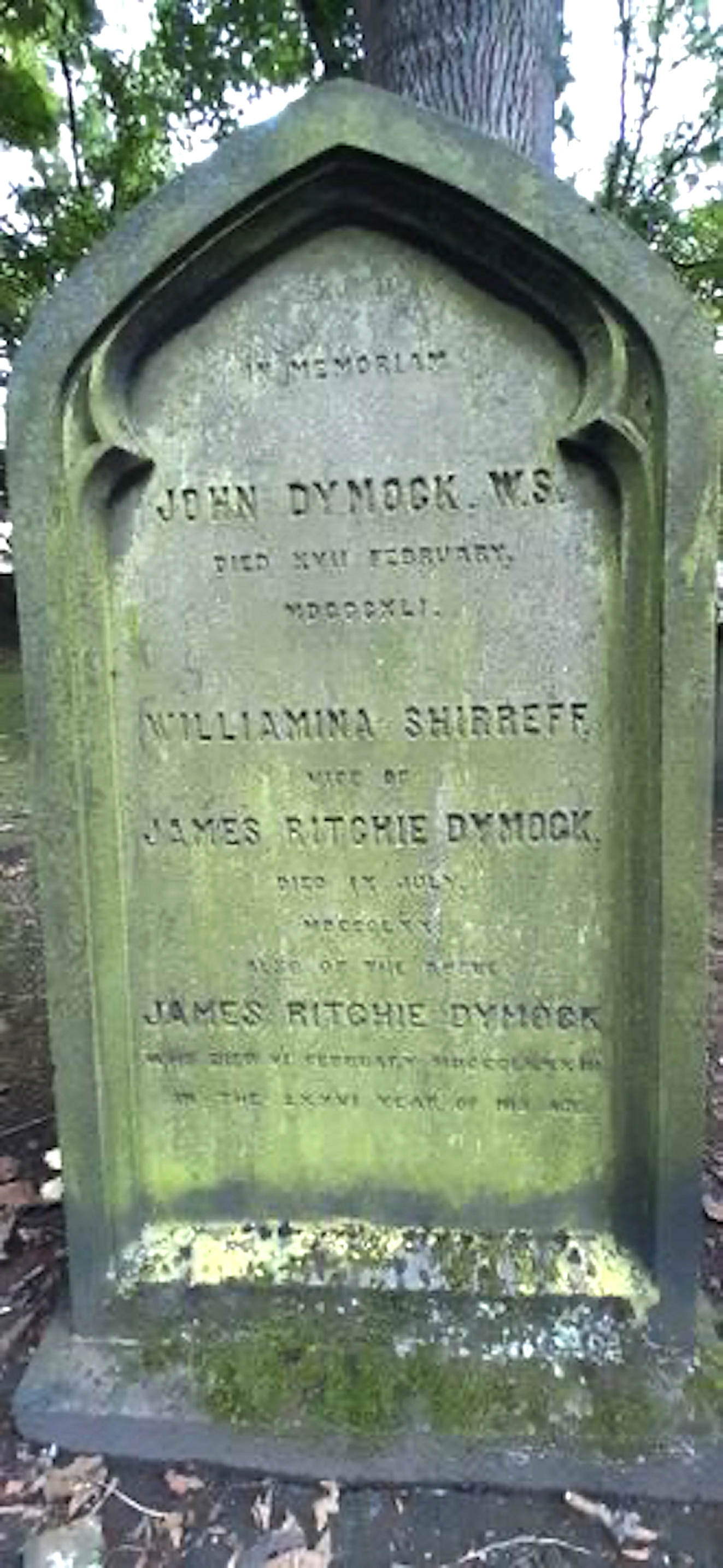 Gravestone of John Dymock husband of Margaret, St. Cuthbert’s Edinburgh